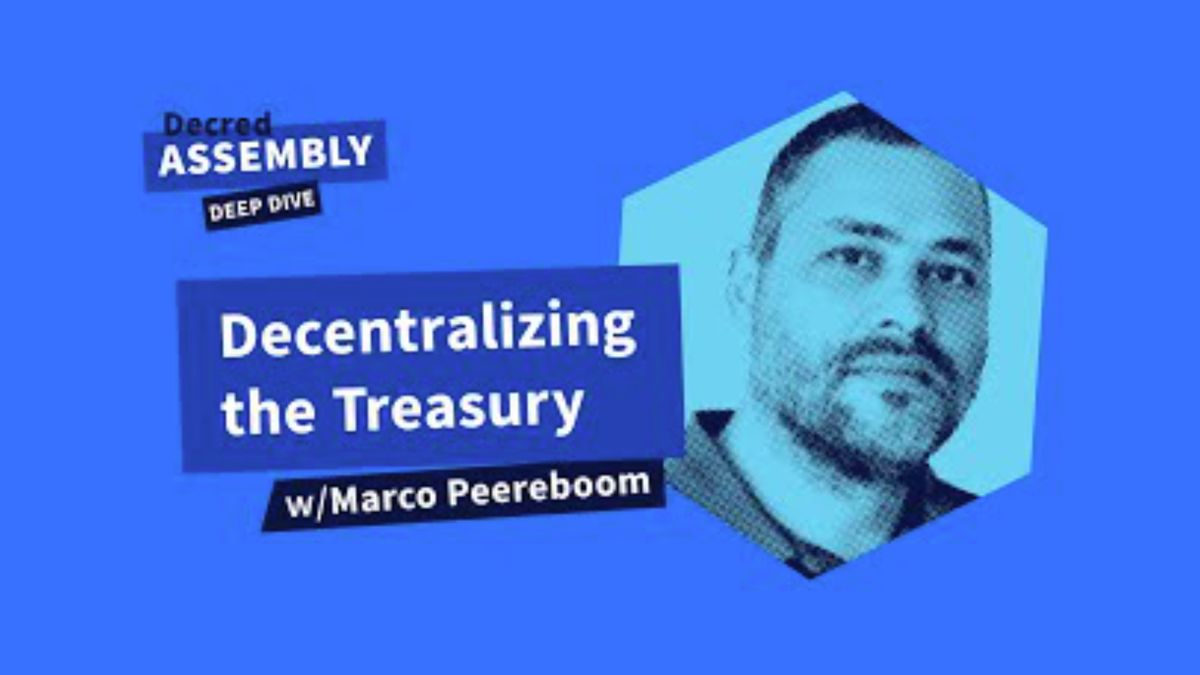 DA: Deep Dive - Decentralizing the Treasury - w/Marco Peereboom