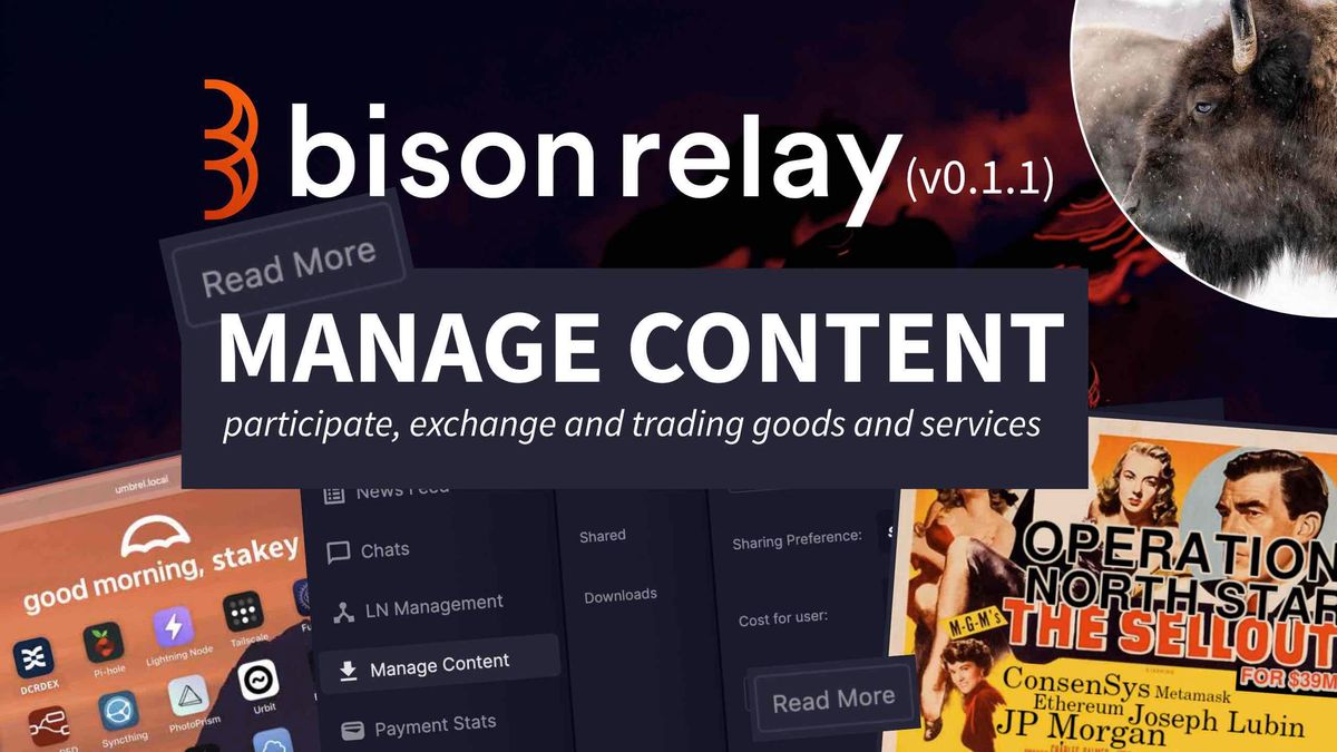 Bison Relay - Manage Content