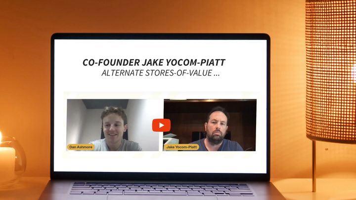 Co-founder Jake Yocom-Piatt discusses alternate stores-of-value to Bitcoin