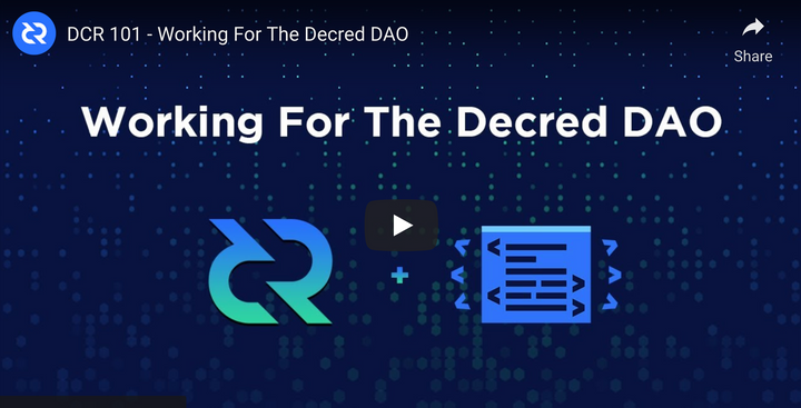 DCR 101 - Working For The Decred DAO