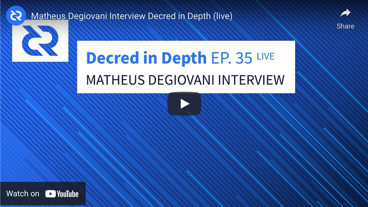 Matheus Degiovani Interview Decred in Depth (live)