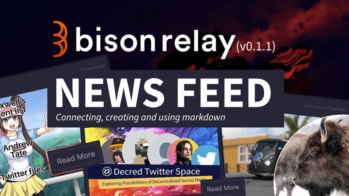 Bison Relay 0.1 News Feed - Connecting, creating and using markdown